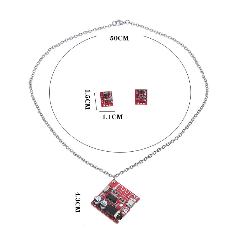 Wholesale Cyberpunk Electronic Hip Hop Necklace Earrings